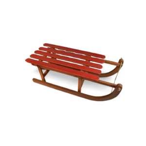 Trineo De Madera Rojo